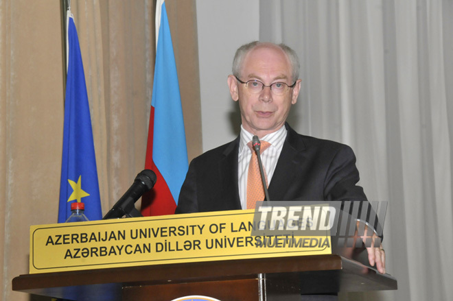 President of EU's European Council Herman Van Rompuy. Baku, Azerbaijan, July 05, 2012