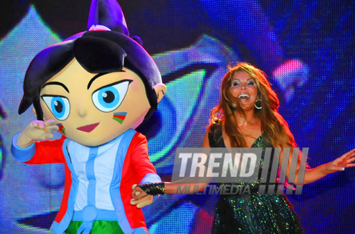 В Баку прошел концерт в поддержку Чемпионата мира по футболу среди девушек. Баку, Азербайджан, 06 июля 2012 г. 