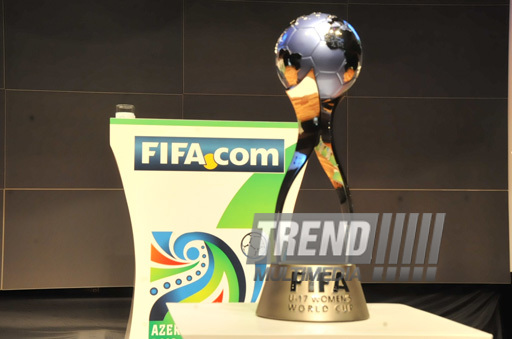 В Баку прошла жеребьевка среди национальных команд, участвующих в чемпионате мира по футболу среди девушек до 17 лет. Баку, Азербайджан, 06 июля 2012 г.
