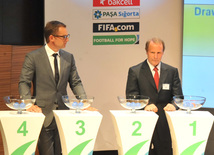 В группу B вошли команды Франции, США, Северной Кореи и Гамбии, в группу С - Мексики, Новой Зеландии, Бразилии и Японии, в группу D - Германии, Китая, Уругвая и Ганы. Баку, Азербайджан, 06 июля 2012 г.