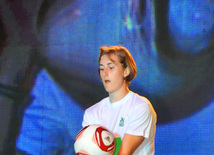 В Баку прошел концерт в поддержку Чемпионата мира по футболу среди девушек. Баку, Азербайджан, 06 июля 2012 г.