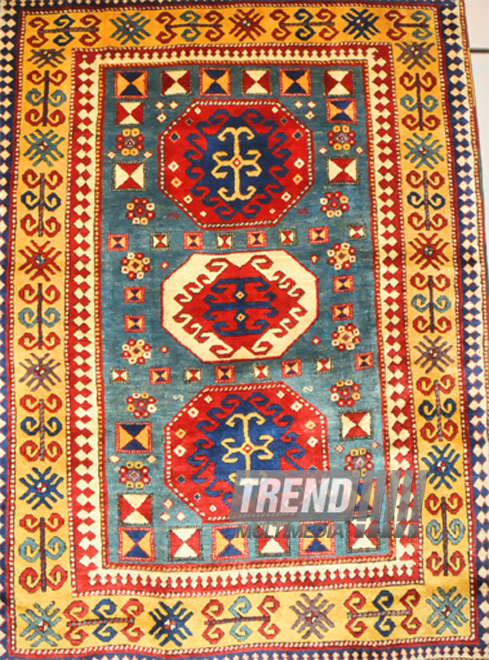 Azerbaijani carpets. Baku, Azerbaijan, Aug.10, 2012