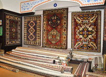 Azerbaijani carpets. Baku, Azerbaijan, Aug.10, 2012