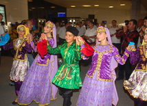 Azerbaijani sportsmen - participants of XXX Summer Olympic Games in London have returned to their homeland. Baku, Azerbaijan, Aug.15, 2012