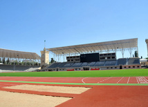 Tofiq Bəhramov adına Respublika Stadionu əsaslı təmir və yenidənqurmadan sonra. Bakı, Azərbaycan, 17 avqust 2012