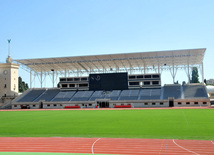 Tofiq Bəhramov adına Respublika Stadionu əsaslı təmir və yenidənqurmadan sonra. Bakı, Azərbaycan, 17 avqust 2012