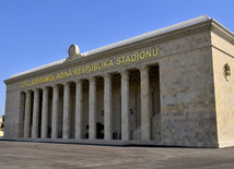 Tofiq Bəhramov adına Respublika Stadionu əsaslı təmir və yenidənqurmadan sonra. Bakı, Azərbaycan, 17 avqust 2012