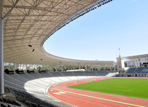 Tofiq Bəhramov adına Respublika Stadionu əsaslı təmir və yenidənqurmadan sonra. Bakı, Azərbaycan, 17 avqust 2012