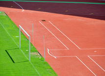 Tofiq Bəhramov adına Respublika Stadionu əsaslı təmir və yenidənqurmadan sonra. Bakı, Azərbaycan, 17 avqust 2012