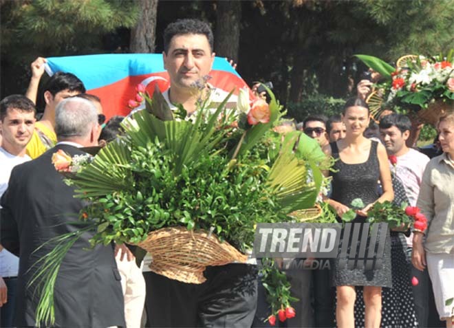 Officer Ramil Safarov convicted in Hungary returns to Azerbaijan. Baku, Azerbaijan, Aug.31, 2012