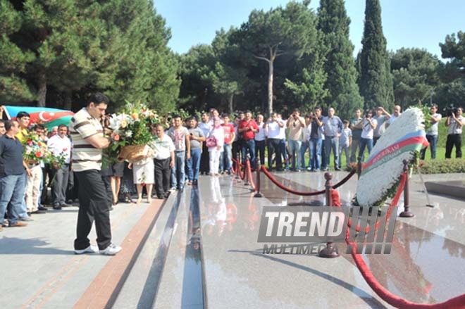 Officer Ramil Safarov convicted in Hungary returns to Azerbaijan. Baku, Azerbaijan, Aug.31, 2012