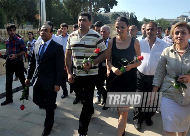 Officer Ramil Safarov convicted in Hungary returns to Azerbaijan. Baku, Azerbaijan, Aug.31, 2012