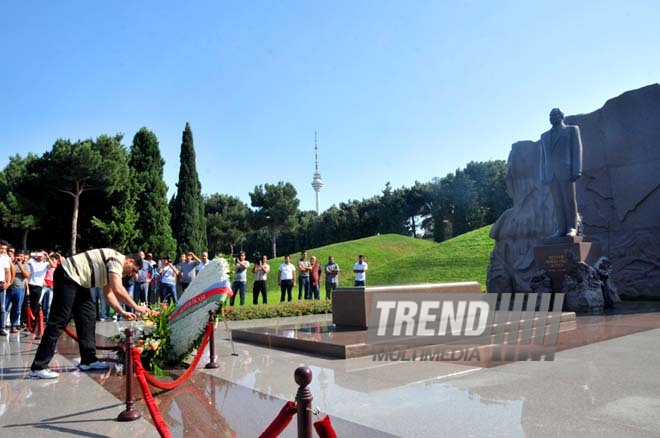 Officer Ramil Safarov convicted in Hungary returns to Azerbaijan. Baku, Azerbaijan, Aug.31, 2012