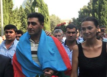 Ramil Safarov visits Alley of Honour and Alley of Martyrs. Baku, Azerbaijan, Aug.31, 2012