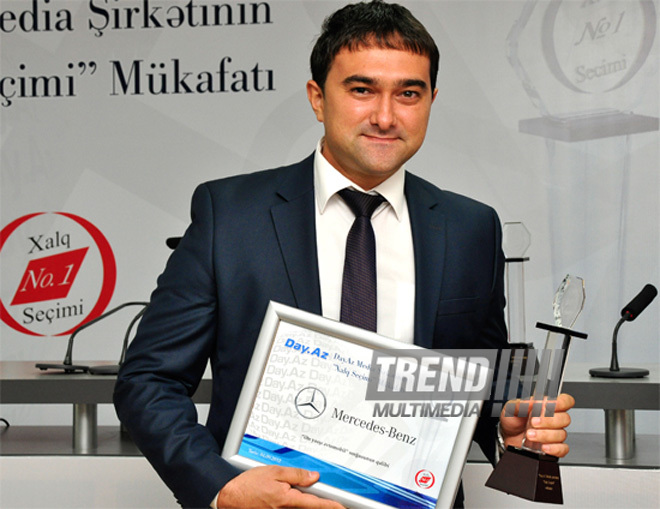 Day.Az media company awards winners with "People's Choice" premium. Baku, Azerbaijan, Sep.04, 2012 