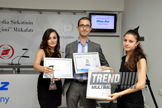 Day.Az media company awards winners with "People's Choice" premium. Baku, Azerbaijan, Sep.04, 2012 