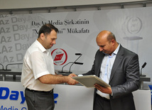 Day.Az media company awards winners with "People's Choice" premium. Baku, Azerbaijan, Sep.04, 2012 