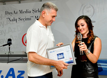 Day.Az media company awards winners with "People's Choice" premium. Baku, Azerbaijan, Sep.04, 2012 