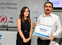 The winner of the survey "Best Mobile Phone" - "Nokia". Baku, Azerbaijan, Sep.04, 2012 