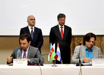 Signing ceremony of Azerbaijani-Dutch documents. Baku, Azerbaijan, Sep.13, 2012 