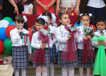 Joy of first graders, Baku, Azerbaijan, Sept.15, 2012