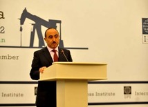 Azerbaijani Presidential Administration Social and Political Department Head Ali Hasanov, Oil, Gas and Media Conference. Baku, Azerbaijan, Sep.18, 2012