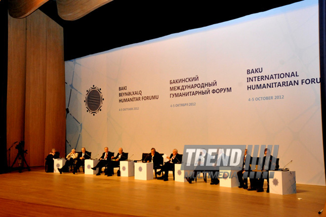 The 2nd Baku International Humanitarian Forum. Baku, Azerbaijan, Oct.04, 2012