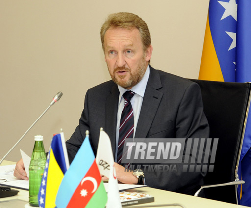 Chairman of the Presidency of Bosnia and Herzegovina Bakir Izetbegović. Baku, Azerbaijan, Oct.18, 2012 