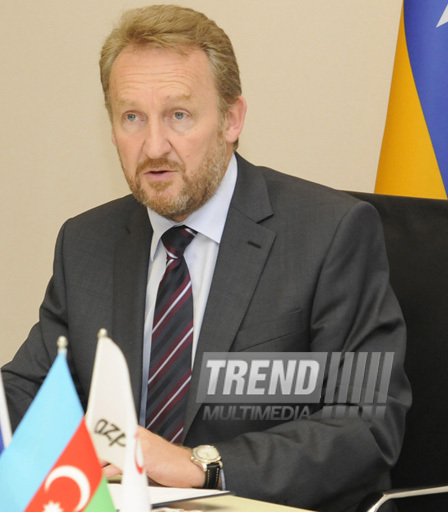 Chairman of the Presidency of Bosnia and Herzegovina Bakir Izetbegović. Baku, Azerbaijan, Oct.18, 2012 