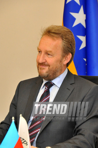 Chairman of the Presidency of Bosnia and Herzegovina Bakir Izetbegović. Baku, Azerbaijan, Oct.18, 2012 