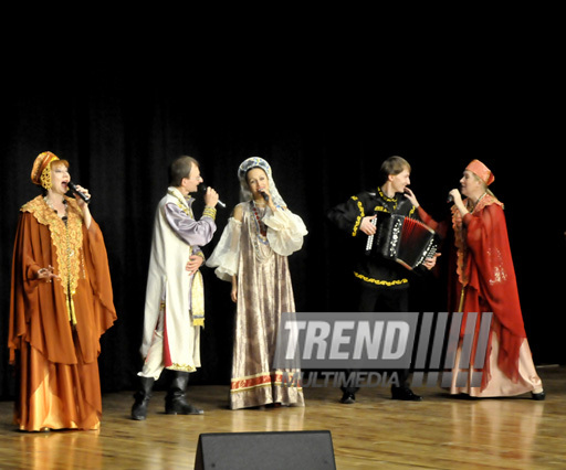 Baku hosts concert of folk ensemble "Russkie dikovinki" from Moscow. Azerbaijan, Oct.30, 2012