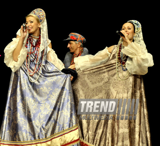 Baku hosts concert of folk ensemble "Russkie dikovinki" from Moscow. Azerbaijan, Oct.30, 2012