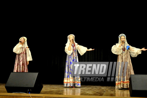 Baku hosts concert of folk ensemble "Russkie dikovinki" from Moscow. Azerbaijan, Oct.30, 2012