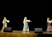 Baku hosts concert of folk ensemble "Russkie dikovinki" from Moscow. Azerbaijan, Oct.30, 2012