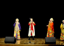 Baku hosts concert of folk ensemble "Russkie dikovinki" from Moscow. Azerbaijan, Oct.30, 2012