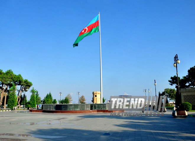 Azerbaijan celebrates National Flag Day on November 9. Baku, Azerbaijan. 2012  