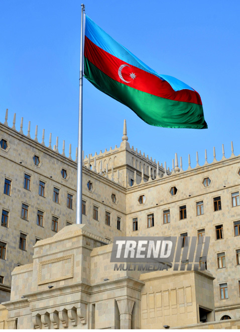 Azerbaijan celebrates National Flag Day on November 9. Baku, Azerbaijan. 2012  