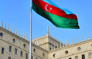 Azerbaijan celebrates National Flag Day on November 9. Baku, Azerbaijan. 2012  