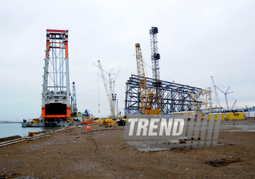 Company BP - operator of the "Azeri-Chirag-Guneshli" offshore fields' block has completed the construction of the bearing unit of the platform within the Chirag oil project (increase in oil production on the "Azeri-Chirag-Guneshli" offshore fields' block). Azerbaijan, Dec.11, 2012