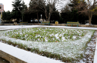 First snow in Baku. Azerbaijan, Dec.16, 2012