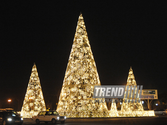 On the New Year Eve. Baku, Azerbaijan, Dec.21, 2012