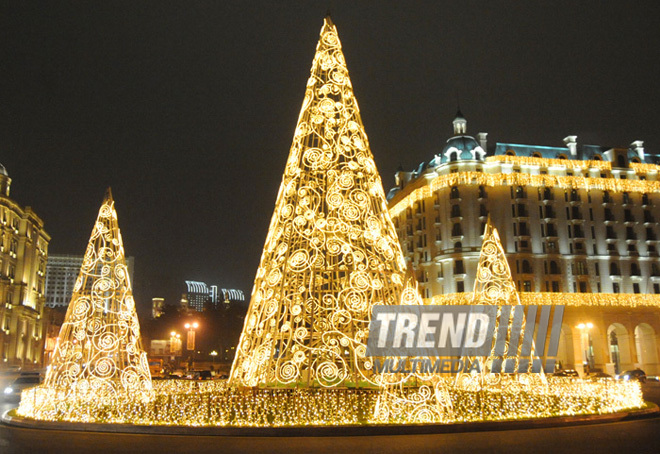 On the New Year Eve. Baku, Azerbaijan, Dec.21, 2012