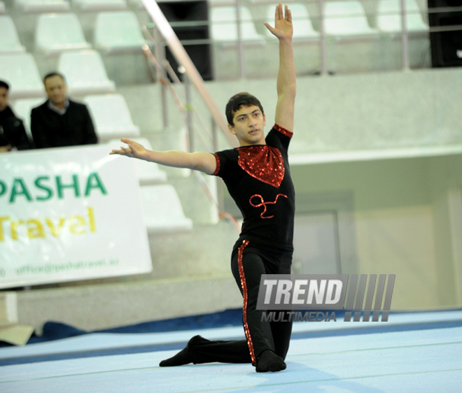 Combined competition in gymnastics, acrobatics and tumbling. Baku, Azerbaijan, Dec.22, 2012