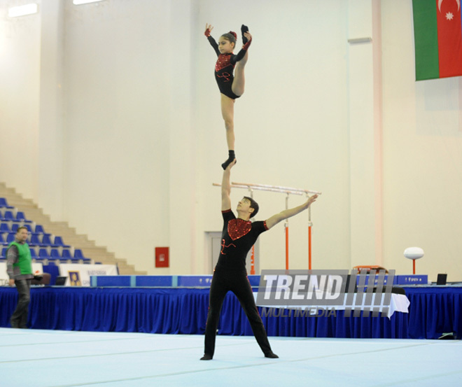 İdman gimnastikası, akrobatika və tamblinq üzrə birgə yarışlar. Bakı, Azərbaycan, 22 dekabr 2012