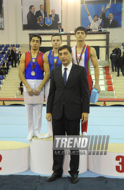 İdman gimnastikası, akrobatika və tamblinq üzrə birgə yarışlar başa çatıb. Bakı, Azərbaycan, 23 dekabr 2012