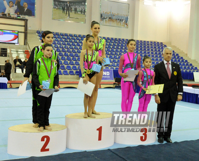 İdman gimnastikası, akrobatika və tamblinq üzrə birgə yarışlar başa çatıb. Bakı, Azərbaycan, 23 dekabr 2012