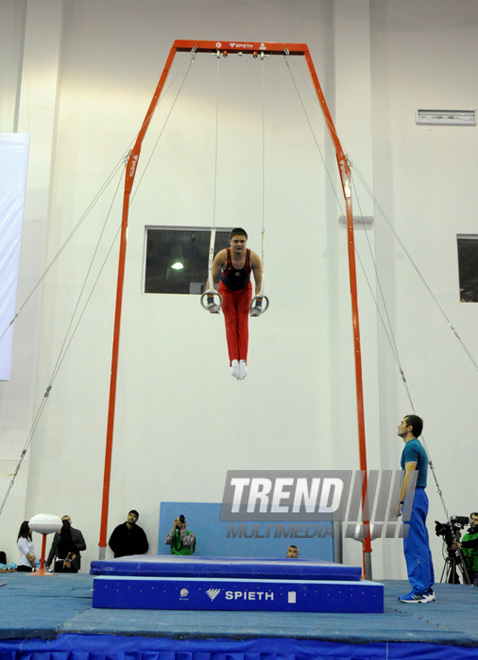 İdman gimnastikası, akrobatika və tamblinq üzrə birgə yarışlar başa çatıb. Bakı, Azərbaycan, 23 dekabr 2012