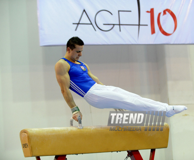 İdman gimnastikası, akrobatika və tamblinq üzrə birgə yarışlar başa çatıb. Bakı, Azərbaycan, 23 dekabr 2012