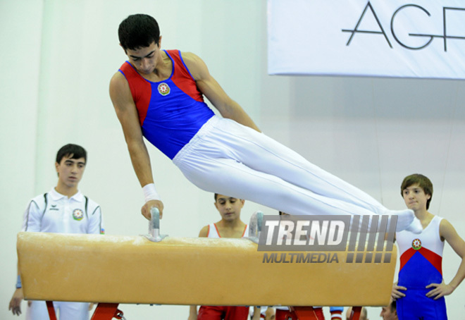 İdman gimnastikası, akrobatika və tamblinq üzrə birgə yarışlar başa çatıb. Bakı, Azərbaycan, 23 dekabr 2012