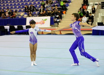 İdman gimnastikası, akrobatika və tamblinq üzrə birgə yarışlar başa çatıb. Bakı, Azərbaycan, 23 dekabr 2012